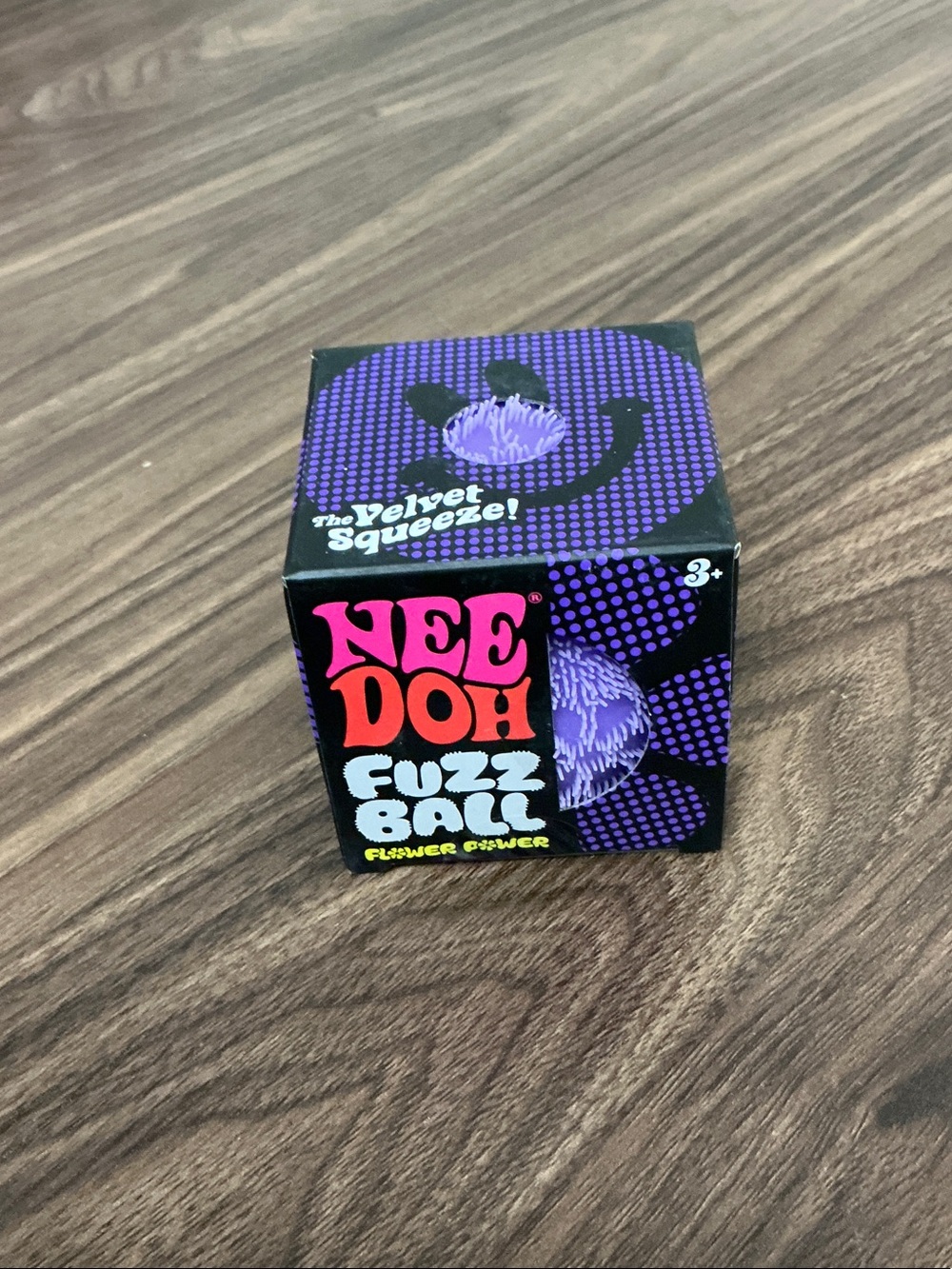 NeeDoh Fuzz Ball Flower Power Plush Toy - Purple